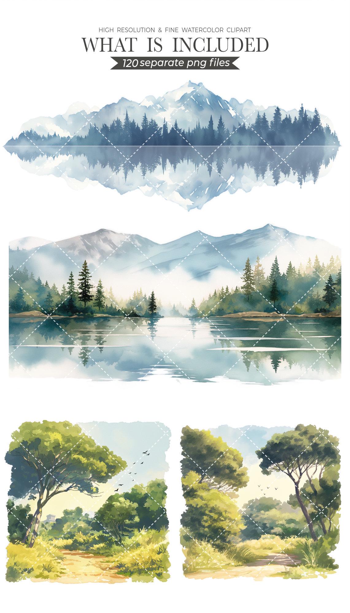 Woodland Animals, Watercolor Forest Animals PNG, Forest Baby Animals, Nursery Clipart, Woodland Babies, Forest Clipart, Deer Bear Fox Racoon