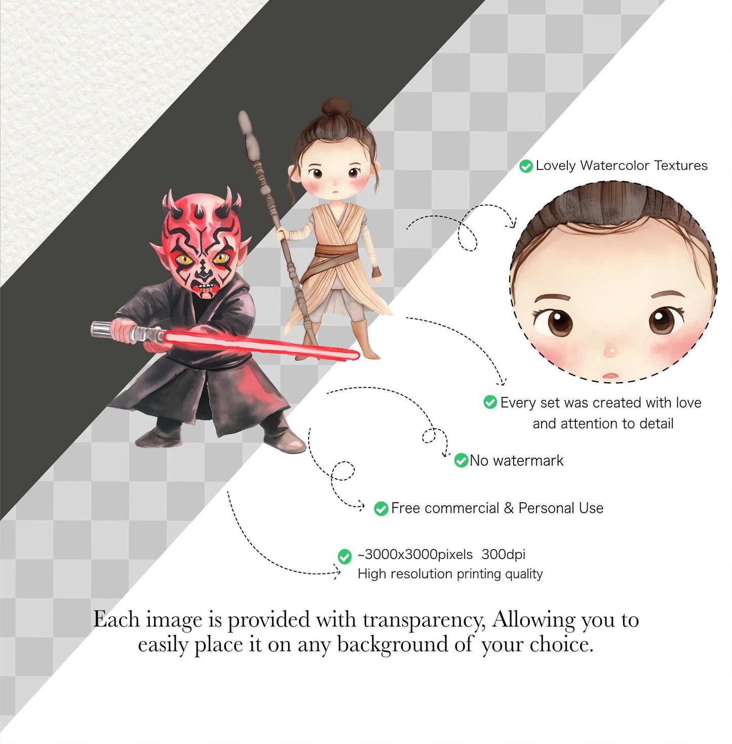 Space Wars Clipart Set - 300 DPI, High-Resolution, Transparent Background, Digital Download Perfect for DIY Gifts & Crafts