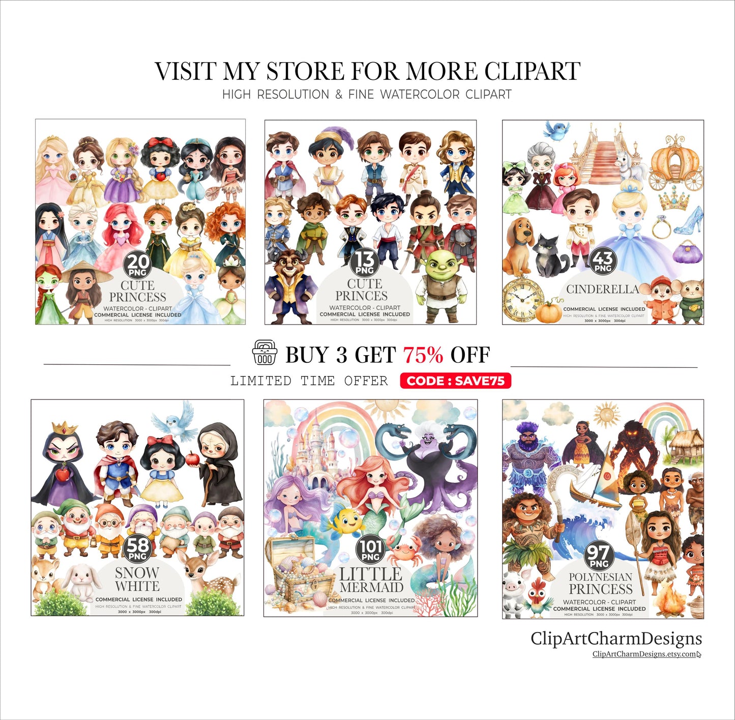 Watercolor Cute Animals Clipart, 56 Cute Animal PNG, Watercolor Animals, Cute Animal Bundle, Baby Animals, Animal Doodle, Printable Animals