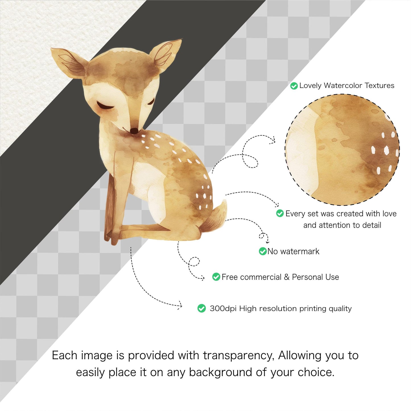 Forest Animals Nursery Clipart - Watercolor Clipart - Animals Clipart - Woodland Animals - Squirrel Clipart - Boho Forest Animals - Forest