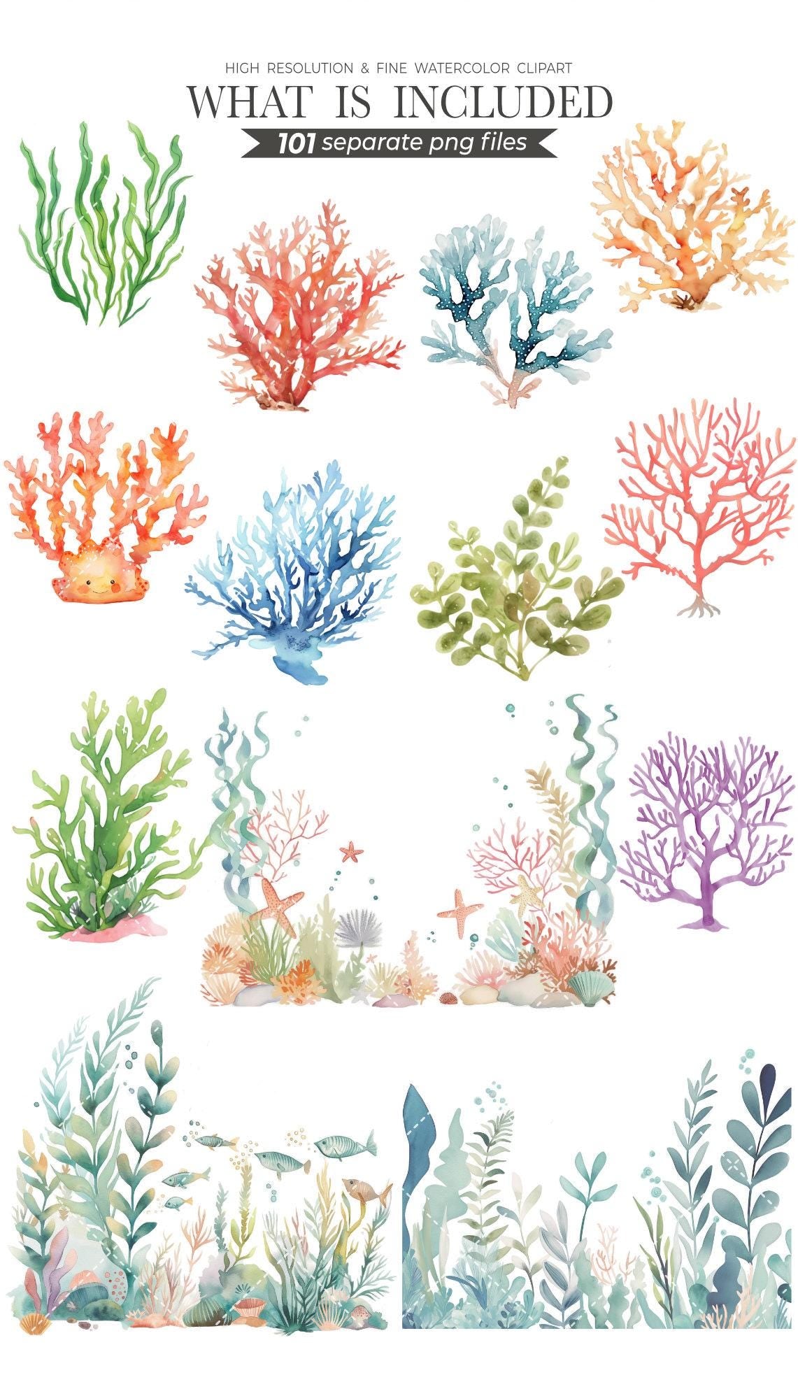 Little Mermaid Clipart, Watercolor Mermaid, Sea Creatures, Cute Mermaid PNG, Pink Mermaid, Mermaid Nursery, Under the Sea Clipart