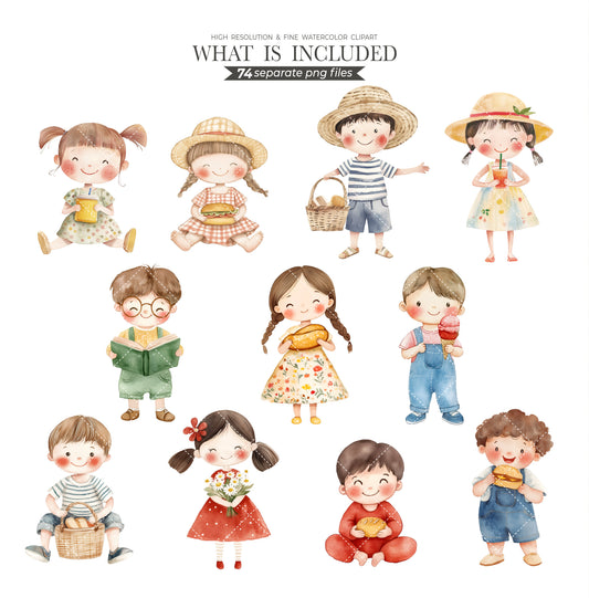 Picnic Watercolor Animals ,Picnic Party Clipart,Cute Picnic clipart, Happy Time, Picnic Basket, Nursery Clipart,Nursery art, Party PNG