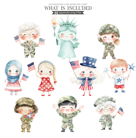 4th of July Clipart Bundle, Patriotic PNG, Fireworks, American Flag, Red White Blue Independence Day, USA Sublimation, Commercial Use