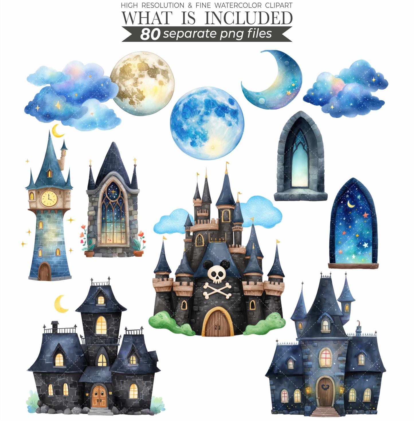Cute Addams Family Clipart, Wednesday Clipart, Goth Clipart, Commercial Use