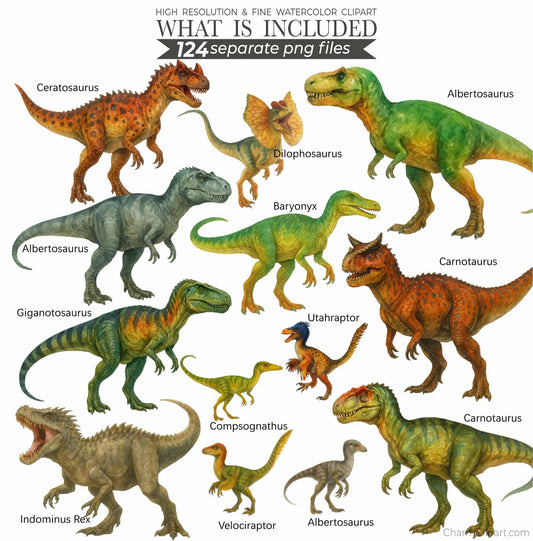Watercolor Dinosaur Clipart, Dinosaur clipart, Nursery Clipart, PNG, Dinosaur birthday party Decor, Dinosaur stickers, Dinosaur baby shower