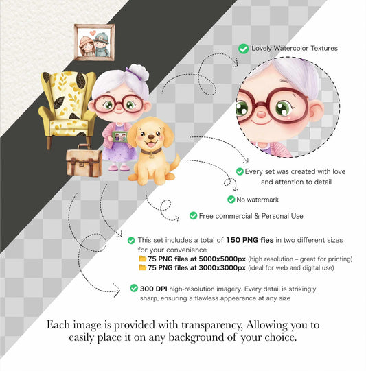 Up Movie Clipart Set: Watercolor Carl, Russell, Balloon House (PNG Files, Digital Download