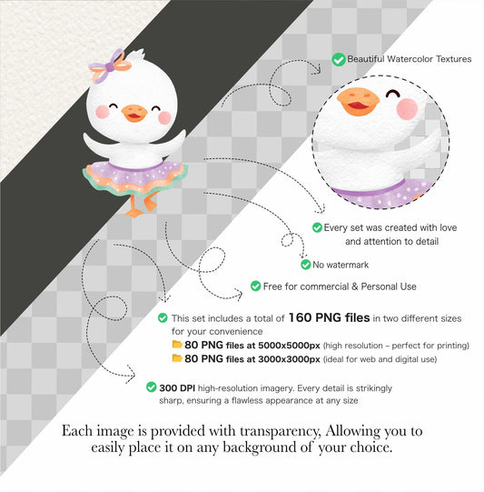 Watercolor Halloween Goose Clipart Set, Cute Spooky Geese PNG, Halloween Animals Clipart, Silly Goose Clipart, Whimsical Baby Shower Digital