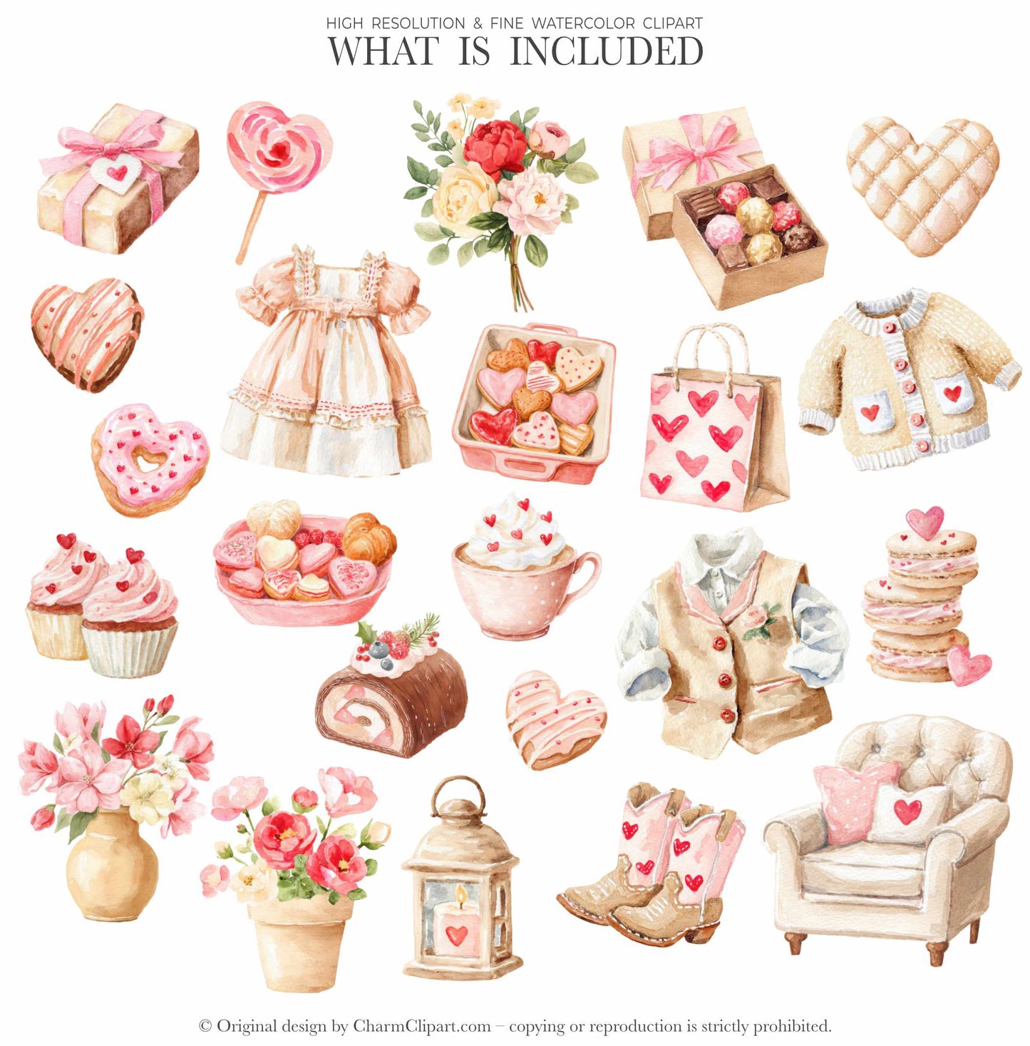 Pastel Valentine Teddy Bears Clipart, Cute Watercolor Love Bear PNG, Romantic Nursery Clipart, Baby Shower, Digital Download