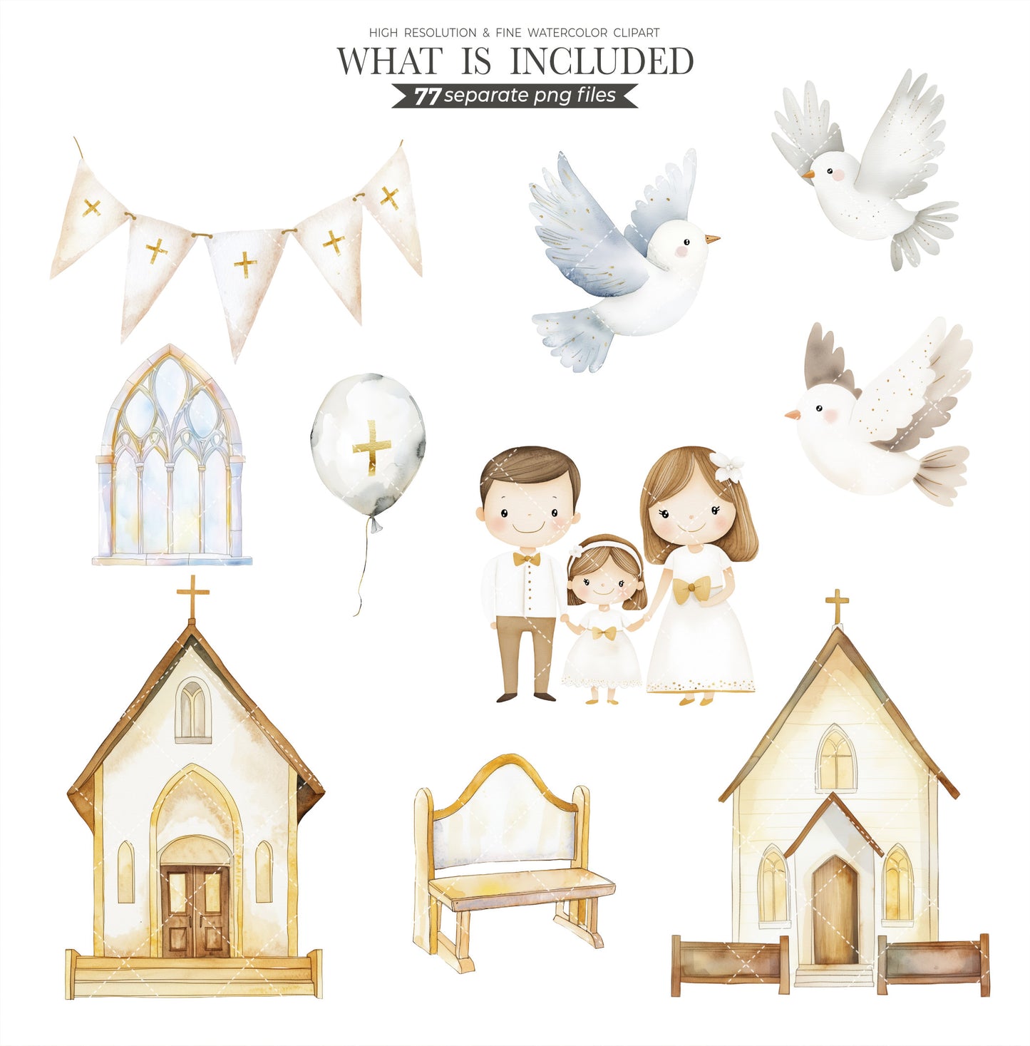 Holy Communion Elements and Praying Boys & Girls 77 PNG Clipart - Graphics on Transparent Background