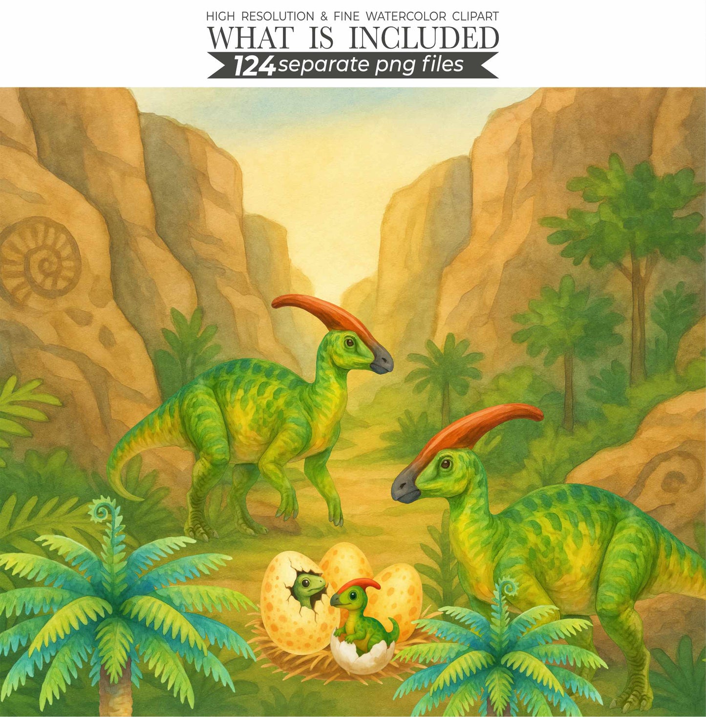 Watercolor Dinosaur Clipart, Dinosaur clipart, Nursery Clipart, PNG, Dinosaur birthday party Decor, Dinosaur stickers, Dinosaur baby shower