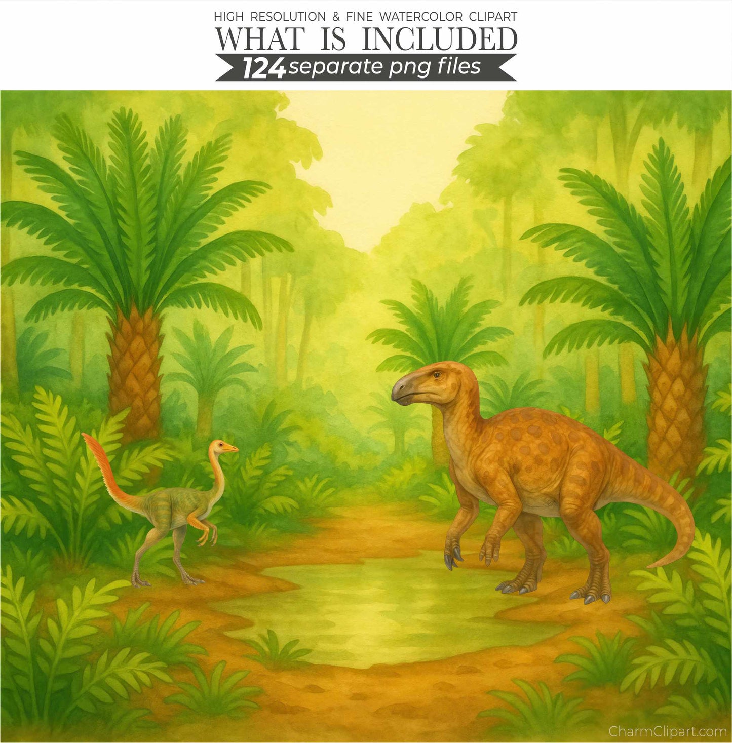 Watercolor Dinosaur Clipart, Dinosaur clipart, Nursery Clipart, PNG, Dinosaur birthday party Decor, Dinosaur stickers, Dinosaur baby shower