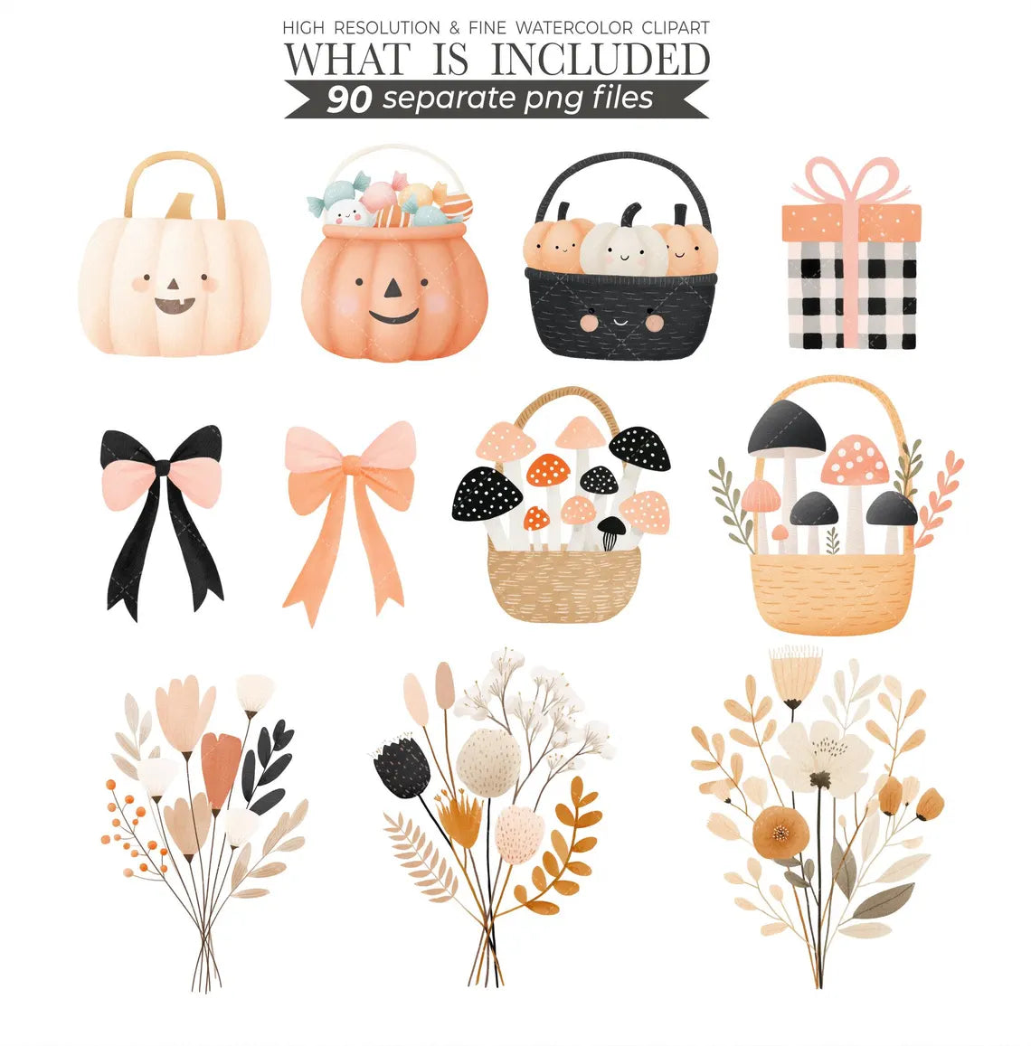 Cute Halloween Clipart - Trick or treat Clipart - Halloween Night - Kids in Halloween Costumes Clipart - Kids Halloween - Commercial Use