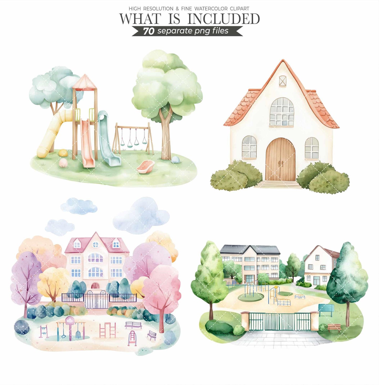Back to School Clipart Bundle Cute Kids School Supplies Stationery Kawaii School Animals Teacher PNG Sublimation Commercial Use Clipart