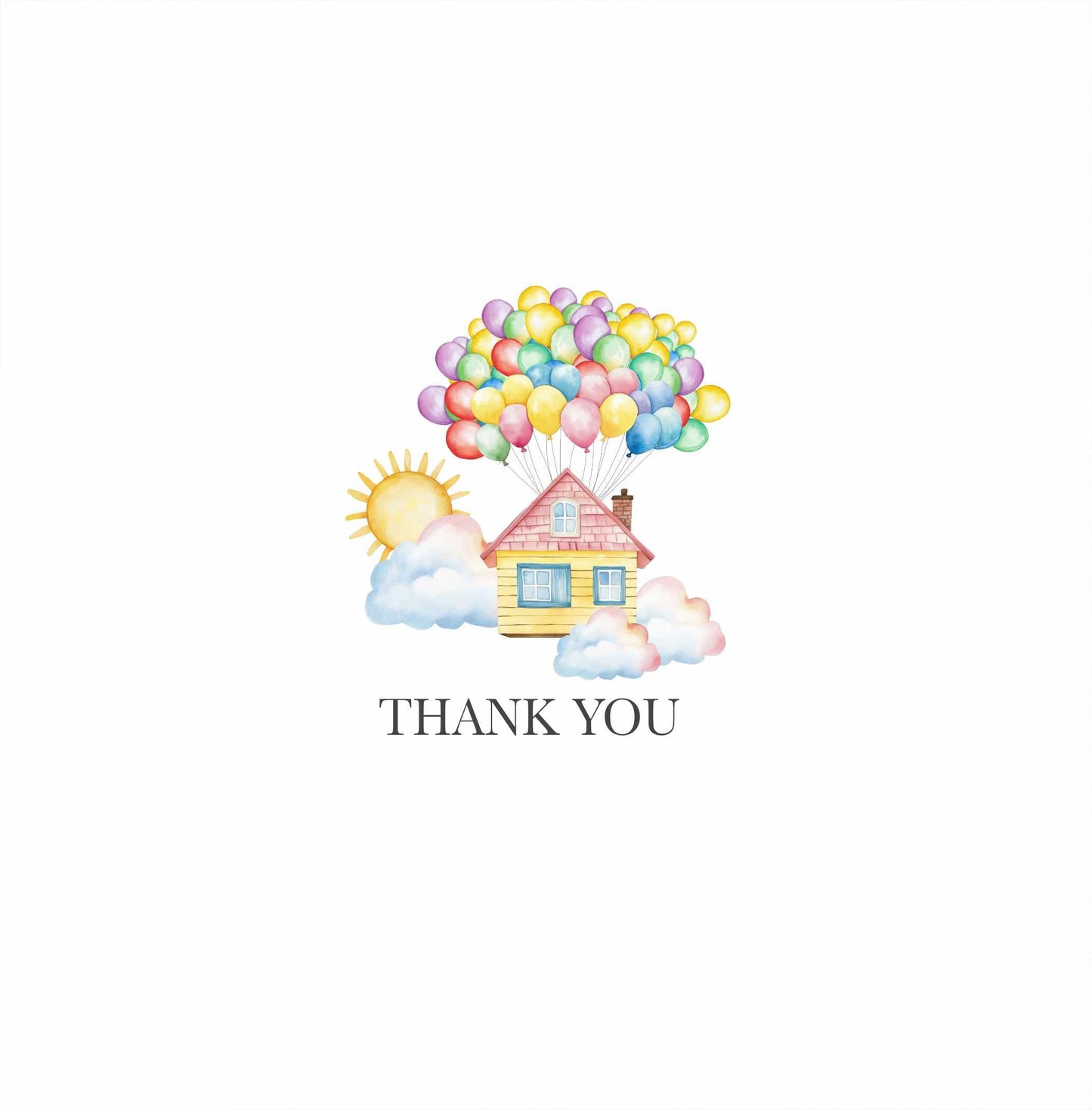Up Movie Clipart Set: Watercolor Carl, Russell, Balloon House (PNG Files, Digital Download