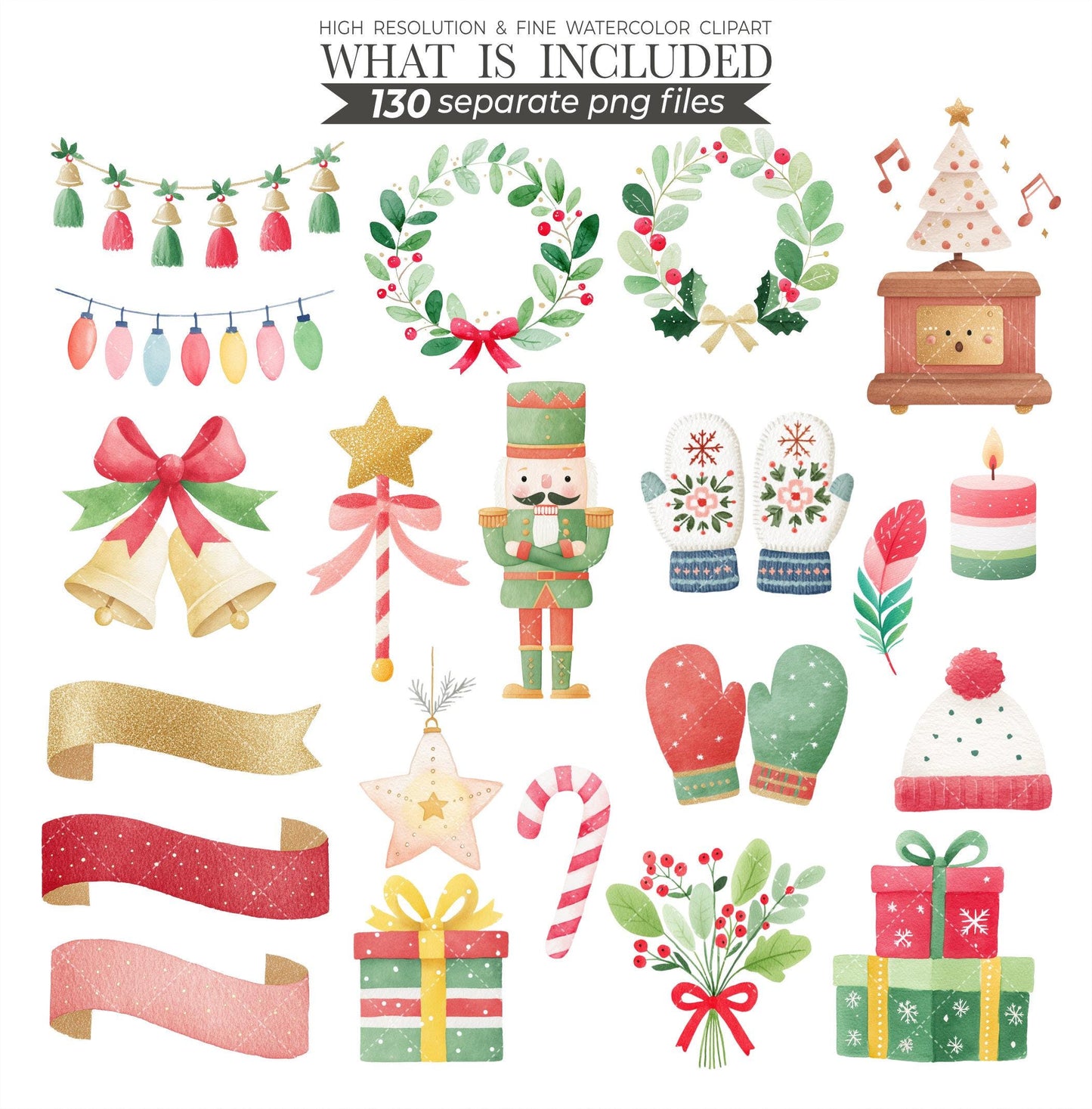Watercolor Christmas Wizard School Clipart: New Year Nursery Decor (PNG Download)
