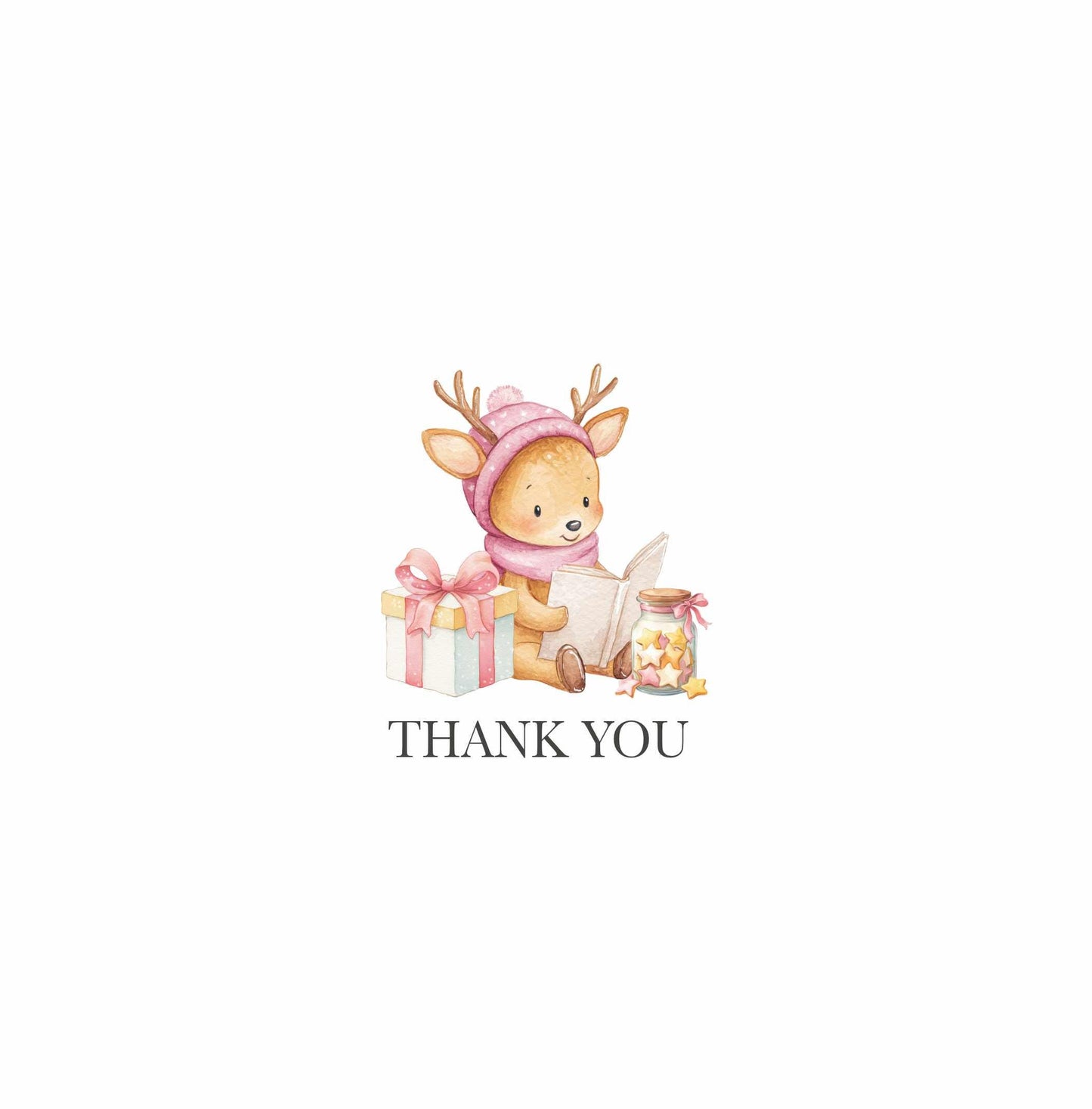 Blush Christmas Clipart: Watercolor Santa, Reindeer, Snowman (126 PNGs) (Commercial Use)