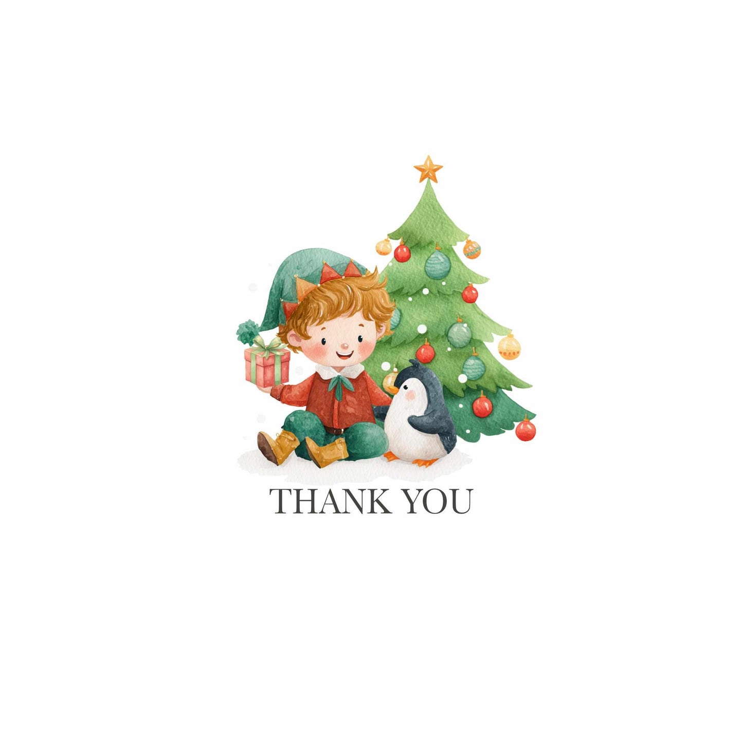 Christmas Elf Watercolor Clipart: Holiday PNG Images (Digital Download, Commercial Use, 140 Files)
