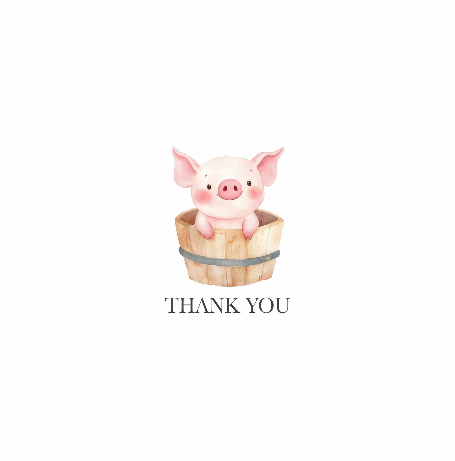 Watercolor Farm Clipart Set: Pink Barn, Animals (110 PNG Files) (Commercial Use) (Digital Download