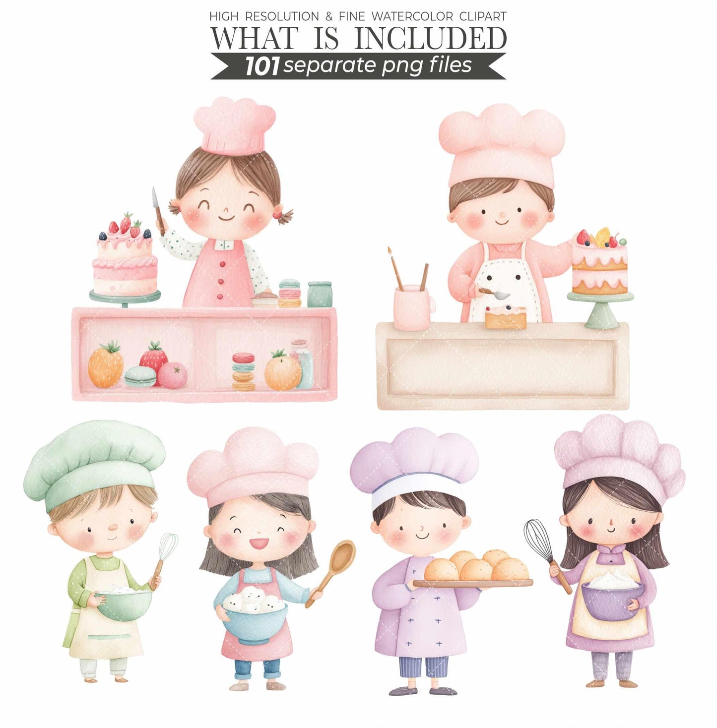 Pastel Sweets Clipart Bundle: Bakery Treats PNG (Digital Download)