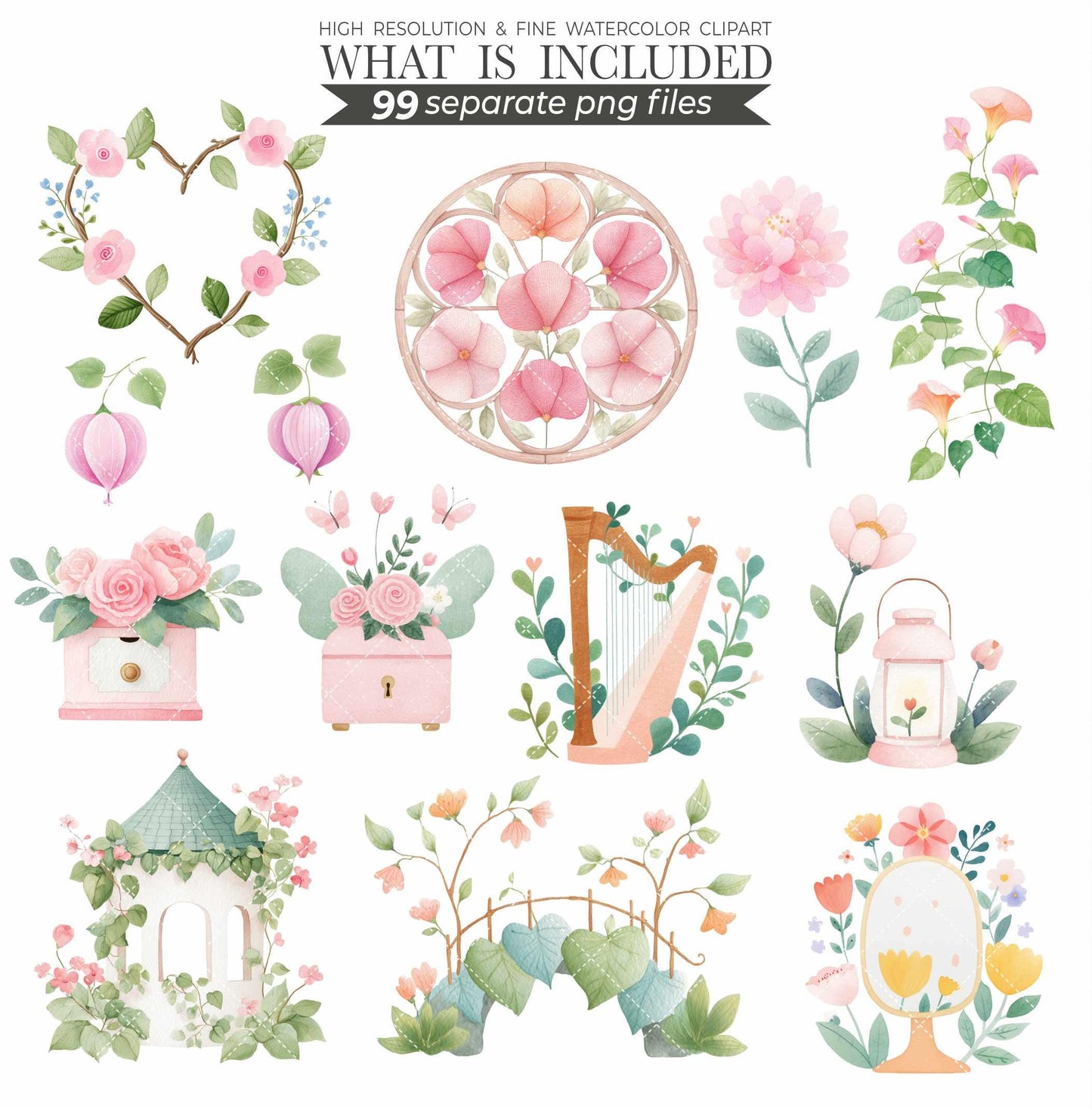 Watercolor Fairy Animal Clipart: Fantasy Nursery Art (Digital Download, Commercial Use PNGs)