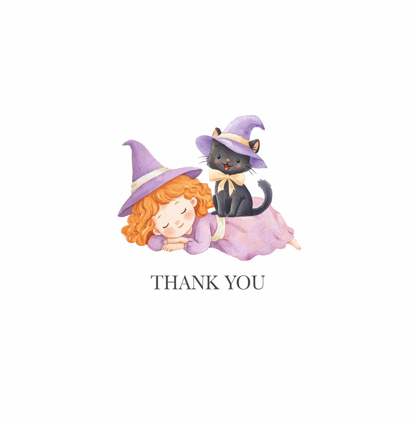 Cute Witch Clipart PNG – Pastel Halloween Watercolor, Whimsical Magic, Witchcraft Spells, Spooky Season, Commercial Use Sublimation